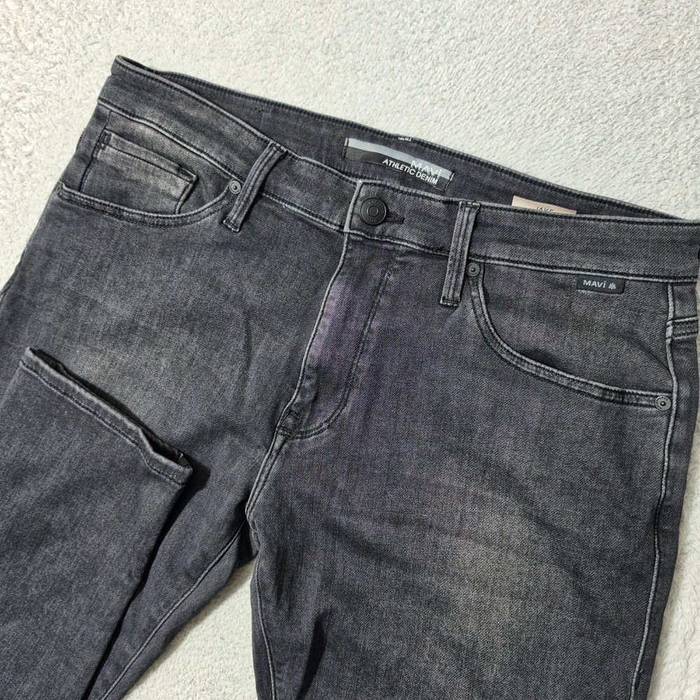 Mavi Jake Slim Leg Jeans Mens 34/30 Black Athletic Denim Stretch